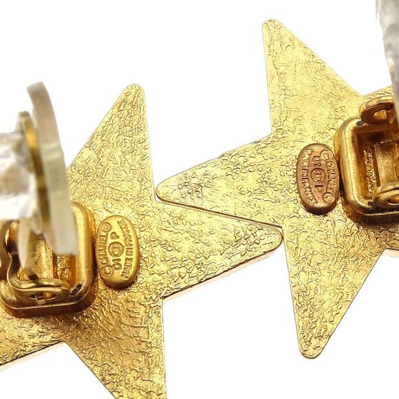Chanel Star Earrings Clip-On Orange - Picture 4 of 5